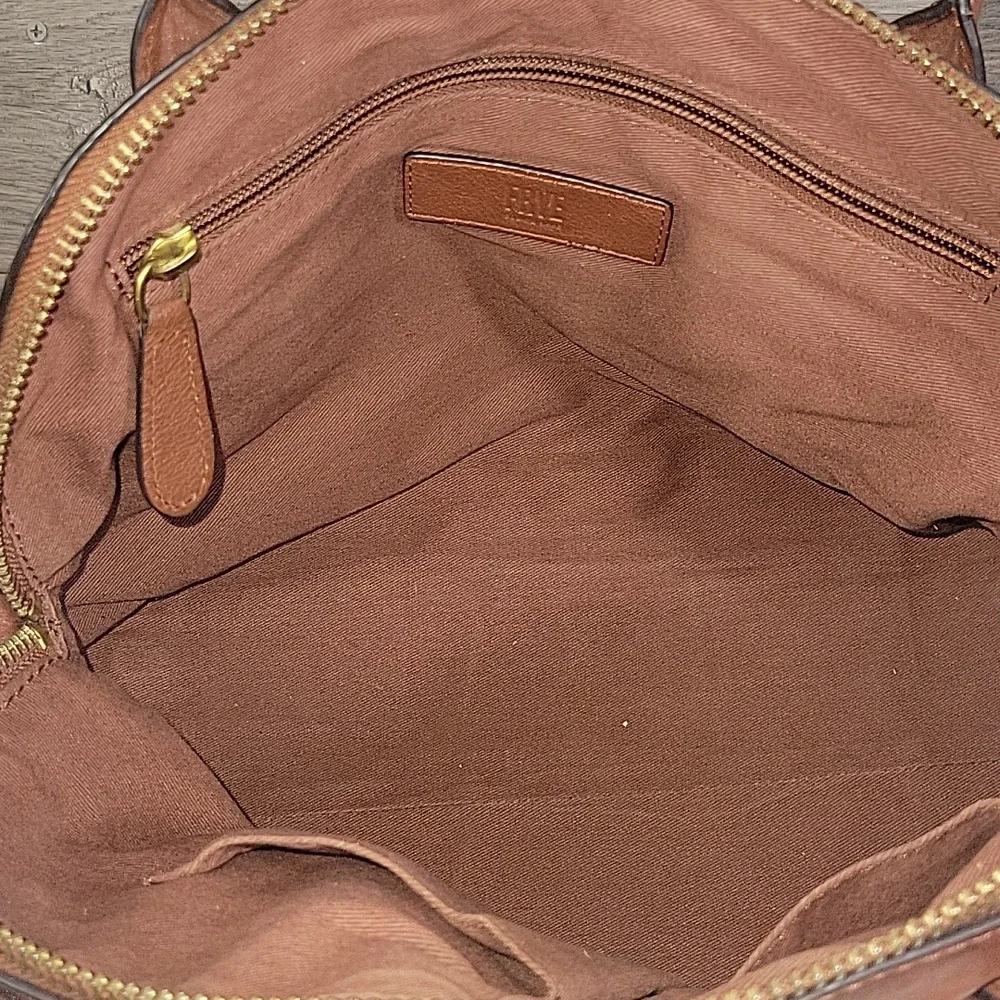 Frye Brown Leather Top-Handle Satchel Handbag